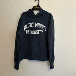 Robert Morris University RMU RED SHIRT Blue Hoodie Size M